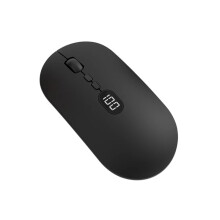 Kabellose Computermaus mit Sichtbarem Batteriestand, Wiederaufladbare, Tragbare 2,4-G-USB-Maus, Leises Klicken für PC, Laptop A