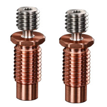 2X V6-TCrazy Heatbreak Tytan i Miedź Dysza Drukarki 3D Bimetaliczne GardłO do Podgrzewacza Hotend 1.75mm V6