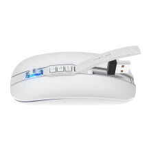 Wireless  Mouse 2.4G Wireless Office Mouse Tablet PC Notebook Dual Mode USB Charging Mouse for Laptop White