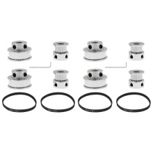 4 Sets GT2 Timing Belt Idler Pulley Aluminum Synchronous Wheel Kit for 3D Printer CNC Mechanical Drive