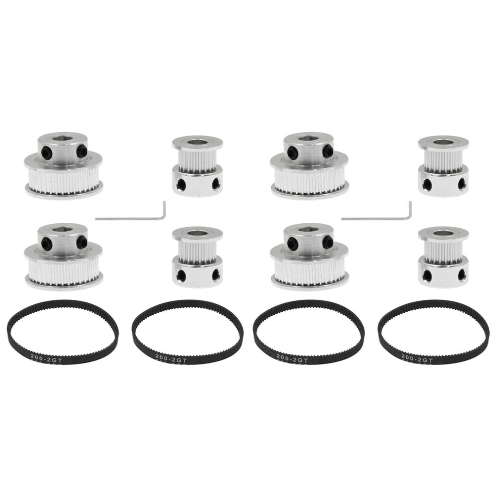 4 Sets Gt2 Timing Belt Idler Pulley Aluminum Synchronous Wheel Kit For 3D Printer Cnc Mechanical Drive 4712552125822