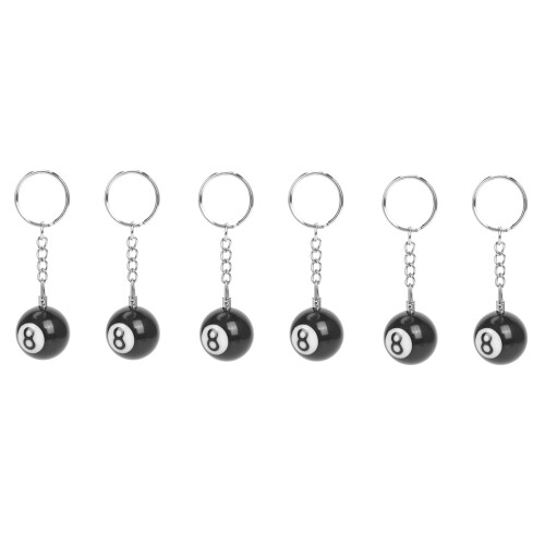 6X Billiard  Key Chain Key Ring Happy No. 8
