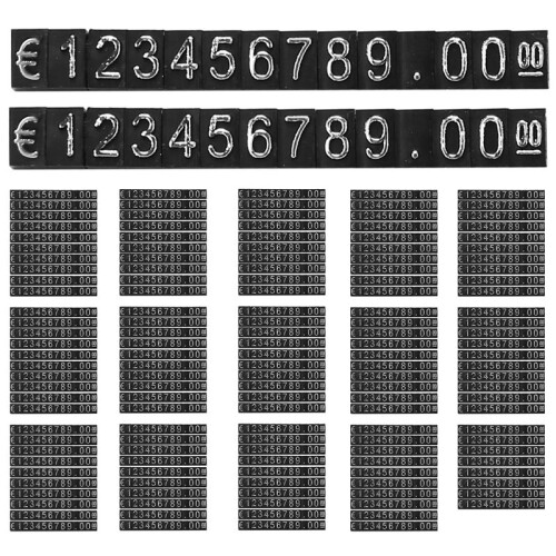 150 Sets Plastic Kubussen Prijs Display Tags Verstelbare Nummer Stand Frame Label Shop