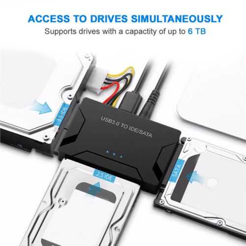 Adaptador /IDE para USB 3.0 para HDD/SSD Externo de 2,5/3,5 Polegadas com Plugue AU 1