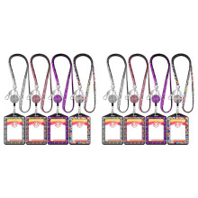 8 Sets Rhinestone Lanyard ID Card Holder Crystal Retractable Badge Reel Rhinestone Neck Lanyard Card Holder