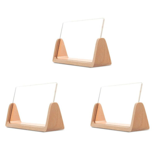 3X Moldura de Acrílico em Forma de U para DecoraçãO de Mesa de Madeira Maciça Criativa para Escritório/Quarto/Sala de Estar/Café-5 Polegadas