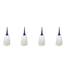 4X 250Ml Plastik Loesungsmittel Flasche mit Dosierkopf - Blau & Weiss