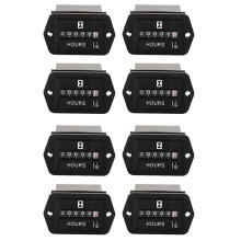 8X Compteur Horaire MéCanique DC10V-80V - Compteur Horaire pour Moteur-GéNéRateur Bateau Automobiles Motorcross Moteur Camion Tracteur
