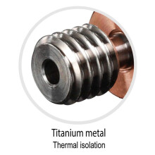 4X All-Metal Bi-Metal V6-TCrazy Heatbreak Ugello per Stampante 3D Nel Titanio E Rame Gola Bimetallica per Riscaldatore Hotend V6 da 1,75 mm