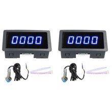 2X 4 Digitale LED Drehzahlmesser Drehzahlmesser Drehzahlmesser + Hall-Näherung Schalter Sensor NPN