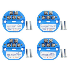 4X Transmetteur de Détection de Température PT100 0-200 Degrés Transmetteur de Température Monté sur Tête de Sortie 4-20MA