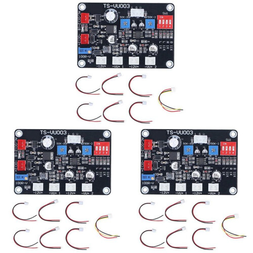 3X TS-VU003 VU Meter Driver Board Adjust VU Meter Driver Panel Backlight High-Frequency Low-Pass Panel Accessories