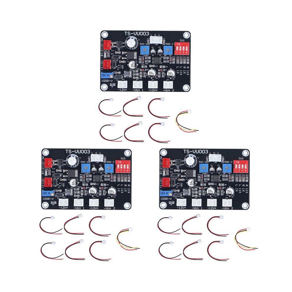 3X Ts-Vu003 Vu Meter Driver Board Adjust Vu Meter Driver Panel Backlight High-Frequency Low-Pass Panel Accessories 6031255026730