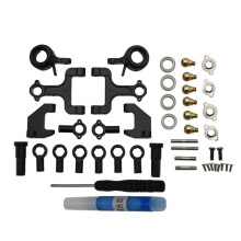 Ensemble de Tasses de Direction de Bras Oscillant SupéRieur et InféRieur en MéTal pour WPL D12 D22 D32 D42 1/10 RC Car Upgrade Parts Accessoires de