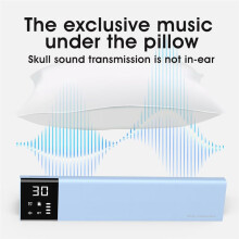Bone Conduction BT Speaker Under Pillow 36 White Noise Sleep Aid Music Box LED Display MP3 Player Timed Shutdown