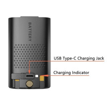 1800mAh for UV-17 Li-Ion Battery Upgraded Thicken Support Type-C Charging for Walkie Talkie BF-UV17 UV17Plus Pro