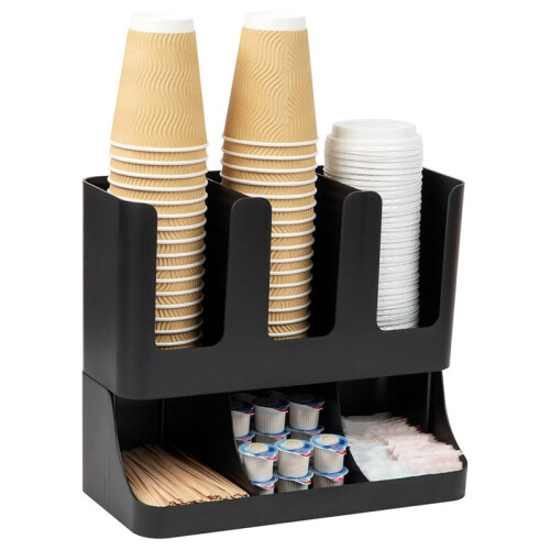 Disposable Paper Cup Holder, Multi-Functional Storage Box,Coffee Shop Straw Storage Box, Multi-Purpose Storage Box White 1