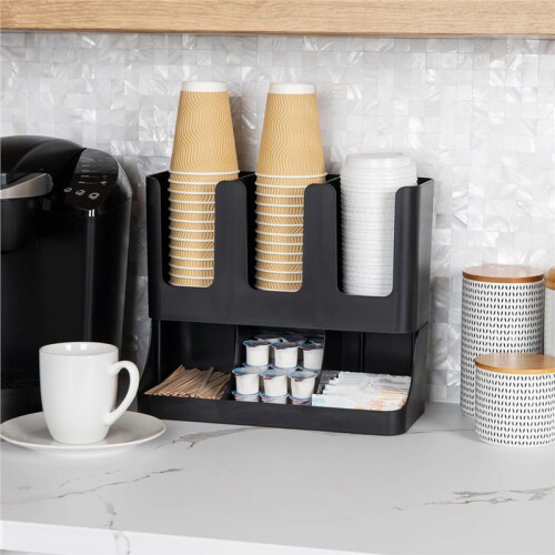 Disposable Paper Cup Holder, Multi-Functional Storage Box,Coffee Shop Straw Storage Box, Multi-Purpose Storage Box White 2