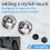 Kit Mozzo Ruota Posteriore per Auto RC per Trattore per  1/14 Accessori per Auto RC 2