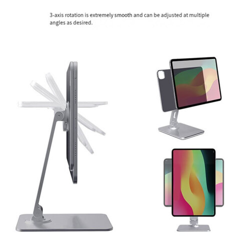Magnetic Charging Tablet Stand for  Pro/Air,Rotatable Folding,Self-Contained Installation 2