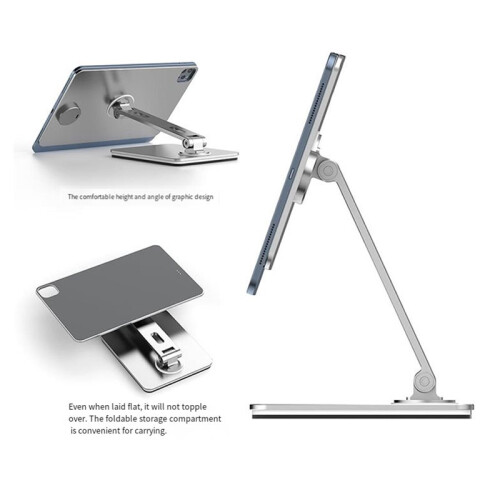 Magnetic Charging Tablet Stand for  Pro/Air,Rotatable Folding,Self-Contained Installation 2