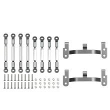 Upgrade Metalen Trekstang Link Rod Basisbeugel WPL B1 B14 B24 C14 C24 1/16 RC Auto Onderdelen Accessoires, Titaan