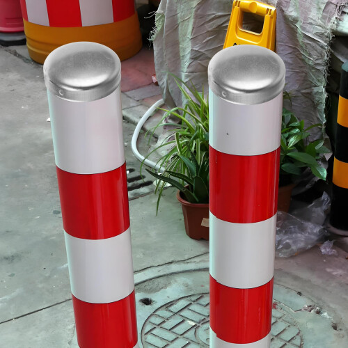 Round Post Caps Cover 2Pcs for Outdoor Warning Post Sealing 2