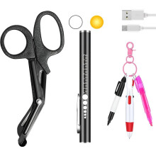 Nurse'S Tools, 1 Rechargeable Nurse'S Pen Lights, 6 Inch Trauma Scissors and Highlighter, for Nurses, Doctors B