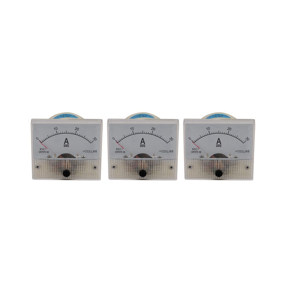 3X 85C1-A Analog Ampere Meter Panel Meter Gauge 30A Amp Gauge Current Mechanical Ammeters 6033987891020