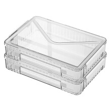 2 Pcs 8.5 X 11 Paper Storage,Clear Plastic Organizer for A4 with Handle Files Portable Project Case,Art Organizer
