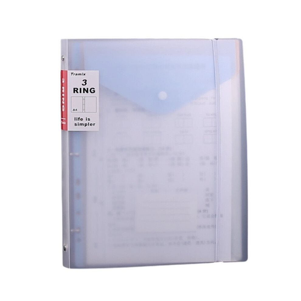 Photos - File Folder / Lever Arch File 6pcs Loose-Leaf File Bags and 3-Hole Loose-Leaf Shells, A4 Large-Capacity PP Loose-Leaf File Bags for School,Office
