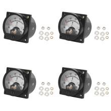 4X AC 0-300V Round Analog Dial Panel Meter Voltmeter Gauge Black