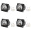 4X AC 0-300V Round Analog Dial Panel Meter Voltmeter Gauge Black 1