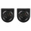 2pcs 2 Inch 52mm 12V White LED Pointer Car Oil Temp Temperature Gauge with Sensor Black 1