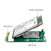 PCIE to PCI Express + SIM Card Slot Adapter Card Riser with LED for 3G/4G WWAN LTE GPS PCI-E Module