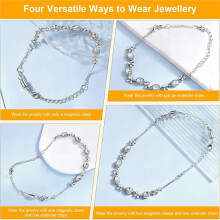 10PCS Necklace Extender with Clasps and Closures, 3PCS Bracelet Helper Tool, Clasps Chain Extenders Gold for Jewelry