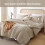 Σετ παπλωμάτων Queen Size Light Khaki, 3 τεμάχια σετ παπλωμάτων κλινοσκεπασμάτων (1 χακί 2