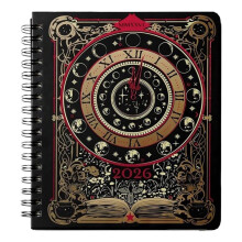Waiting for the Night 2026: Spiral Dated Weekly Planner, January-December, 21x15cm Hardcover with Stickers & Bookmarks