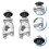 unbranded2Pcs Motor Handlebar Asser Double Mount Universal Bike Handlebars Silver 3
