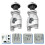 unbranded2Pcs Motor Handlebar Asser Double Mount Universal Bike Handlebars Silver 6