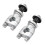 unbranded2Pcs Motor Handlebar Asser Double Mount Universal Bike Handlebars Silver 8