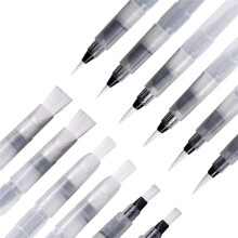 Watercolor Brush Pens Set, 12pcs Premium Leakproof Water Brushes with Assorted Tips for Artists