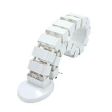 150CM Wire Spine Cable Sleeve Under Desk Cable Tray Wire Management Workstation Snake Wire Organizer Management White