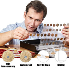 200Pcs 2.5 X 2.5 Double Pocket Coin Flips Clear Coin Collector Protectors Individual Plastic Sleeves Holders