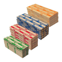 400Pcs Coin Wrappers, 100 Each for Quarters, Pennies, Dimes, Nickels, Assorted Striped, Standard Size
