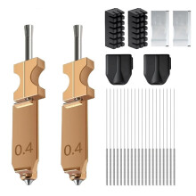 AD5X Nozzles Kit, with 2PCS 0.4MM Nozzles, All Metal Integrated Hotend, Compatible with AD5X 3D Printer Parts