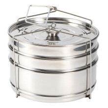 3 Tier Stackable Steamer Pot Stainless Steel Food Basket Set for Steaming Rice Vegetable Meat Fish Soup Kitchen Supplies