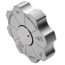 Rotating Decision Maker Paperweight,Silver Decision Maker Paperweight Anti-Stress for Desktop Organizer Trinket