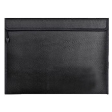 Pochette Étanche et Ignifugée pour Documents, Fermeture Éclair Sécurisée pour Objets de Valeur, 38 X 28 cm, Noire