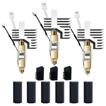 3pcs for Centauri Carbon Hotend Kit,0.2/0.4/0.6mm Hardened Steel Brass Nozzle,W/3 Silicone Socks,3 Nozzle Brushes